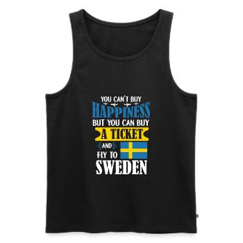 TicketSweden - Men's Premium Organic Tank Top - black - Front - Michal (187cm)