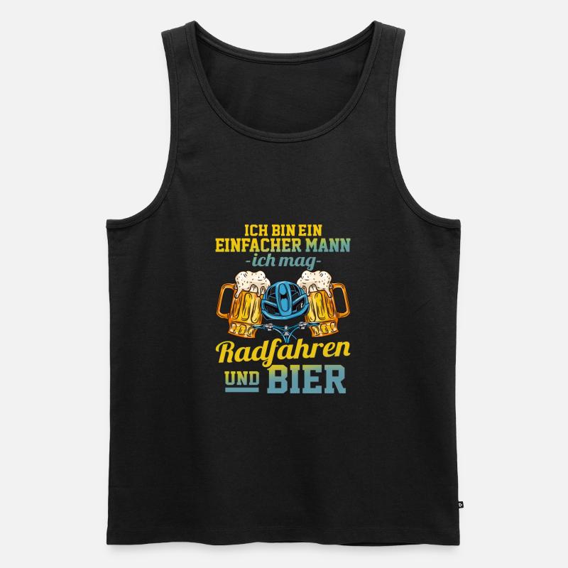 front 89811602773453533 - Männer Premium Bio Tank Top - Schwarz
