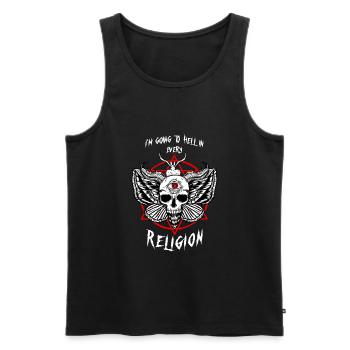 front 30631652950391329 - Männer Premium Bio Tank Top - Schwarz - Vorne - Michal (187cm)