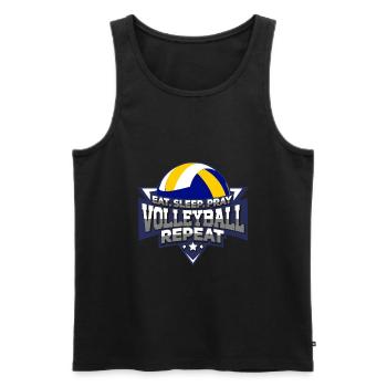 Manger Dormir Priez Volleyball Répéter le cadeau sportif - Débardeur bio Premium Homme - noir - Devant - Michal (187cm)