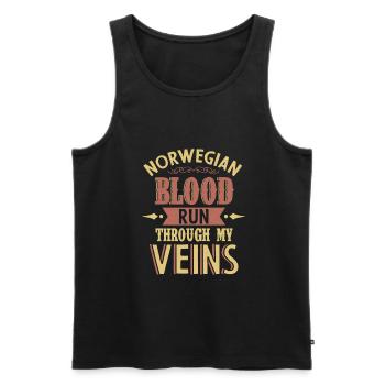 Norwegian - Men's Premium Organic Tank Top - black - Front - Michal (187cm)