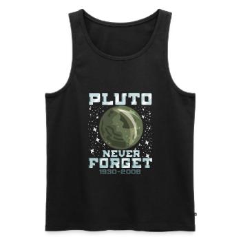 Pluton n’oublie jamais Funny Space Planet Gift - Débardeur bio Premium Homme - noir - Devant - Michal (187cm)