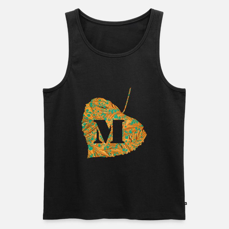 blatt e 95 m - Männer Premium Bio Tank Top - Schwarz