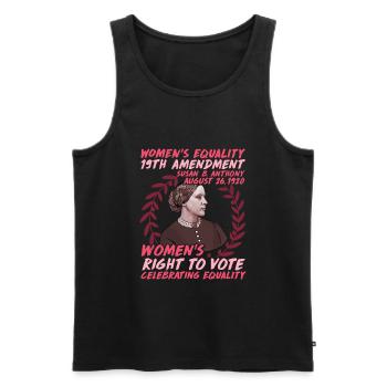 Woman Rights 1 - Männer Premium Bio Tank Top - Schwarz - Vorne - Michal (187cm)