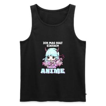front 36961647183802098 - Männer Premium Bio Tank Top - Schwarz - Vorne - Michal (187cm)