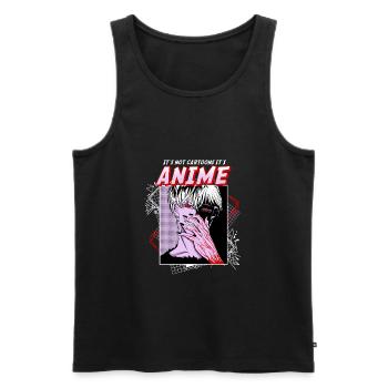 ANIMEBOYS5 ITSNOTCARTOONSITSANIME - Débardeur bio Premium Homme - noir - Devant - Michal (187cm)