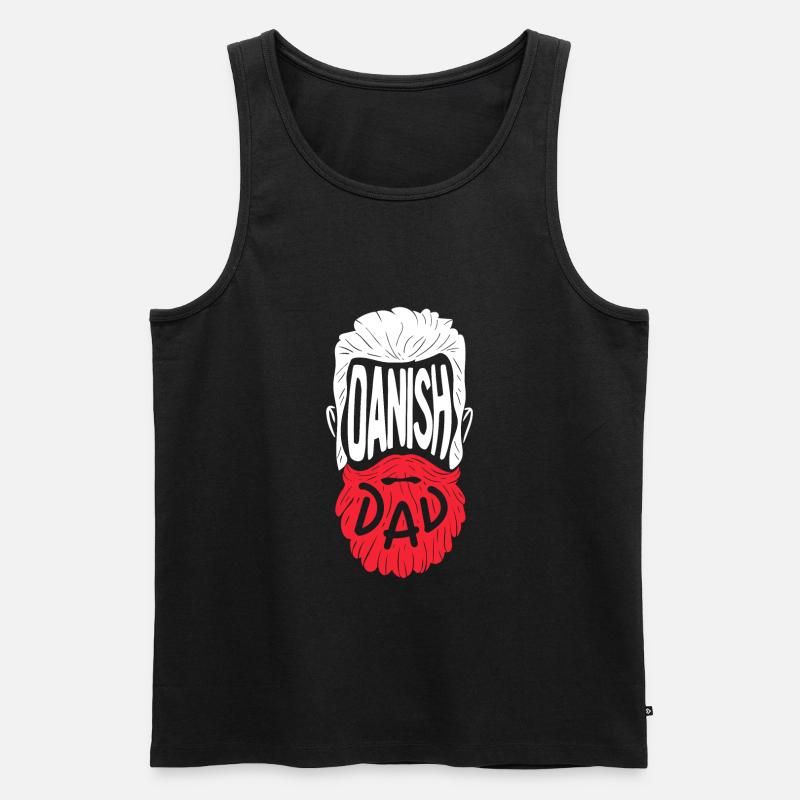 Danish Dad - Männer Premium Bio Tank Top - Schwarz