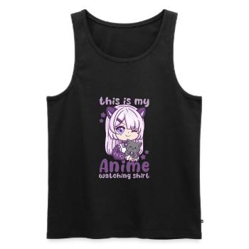Ceci est ma chemise de regarder l’anime I Kawaii Otaku - Débardeur bio Premium Homme - noir - Devant - Michal (187cm)
