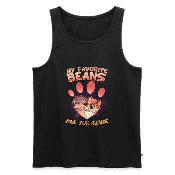 My favorite beans are toe beans I Furry Fandom - Männer Premium Bio Tank Top - Schwarz - Vorne - Michal (187cm)