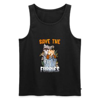 Save the Furries I Furry Fandom Anime Cosplay - Männer Premium Bio Tank Top - Schwarz - Vorne - AI Model Male 178 light (178cm)