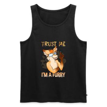 Trust me I'm a Furry I Furries Cosplay Fandom - Men's Premium Organic Tank Top - black - Front - Michal (187cm)