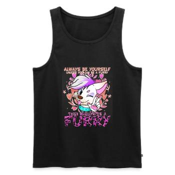 Always be yourself unless you can be a Furry - Männer Premium Bio Tank Top - Schwarz - Vorne - Michal (187cm)