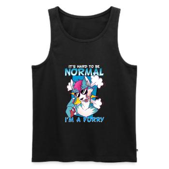It's hard to be normal I'm a Furry I Cosplay - Männer Premium Bio Tank Top - Schwarz - Vorne - Michal (187cm)