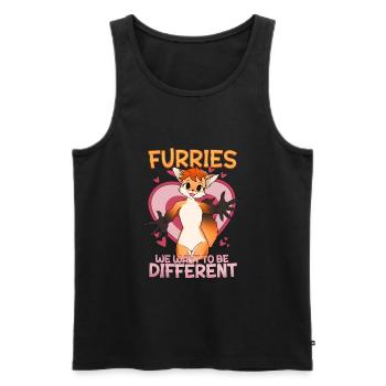 Furries we want to be different I Furries Fandom - Men's Premium Organic Tank Top - black - Front - Michal (187cm)