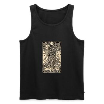 The Tower I Goth Tarot Card I Fortune Teller - Men's Premium Organic Tank Top - black - Front - Michal (187cm)
