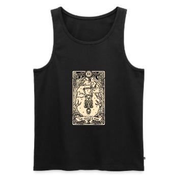 The Hanged Man I Goth Tarot Card I Fortune Teller - Männer Premium Bio Tank Top - Schwarz - Vorne - AI Model Male 178 light (178cm)