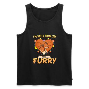 I'm not a plush toy I'm a Furry I Furries Fandom - Männer Premium Bio Tank Top - Schwarz - Vorne - Michal (187cm)