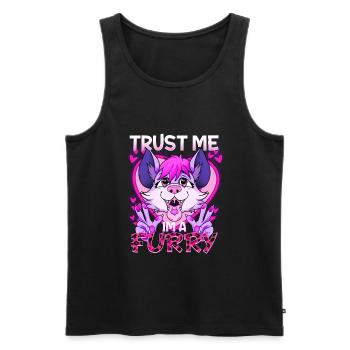 Trust me I'm a Furry I Furries Cosplay Fandom - Men's Premium Organic Tank Top - black - Front - Michal (187cm)