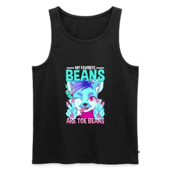My favorite beans are toe beans I Furry Fandom - Men's Premium Organic Tank Top - black - Front - Michal (187cm)
