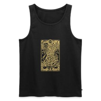 The Tower I Goth Tarot Card I Fortune Teller - Men's Premium Organic Tank Top - black - Front - Michal (187cm)