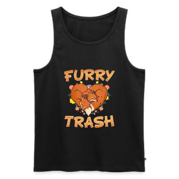 Furry Trash I Furries Convention I Anime Cosplay - Men's Premium Organic Tank Top - black - Front - AI Model Male 178 light (178cm)