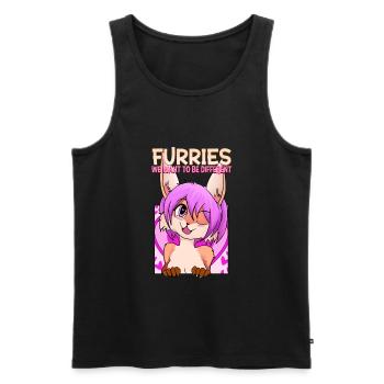 Furries we want to be different I Furries Fandom - Men's Premium Organic Tank Top - black - Front - Michal (187cm)
