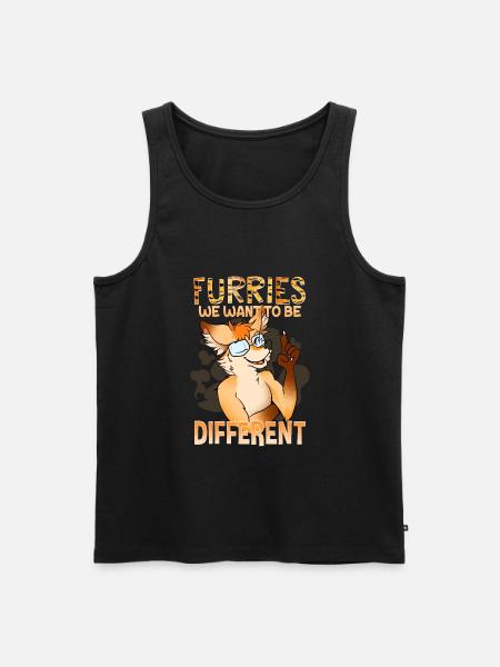 Furries we want to be different I Furries Fandom - Men's Premium Organic Tank Top - black