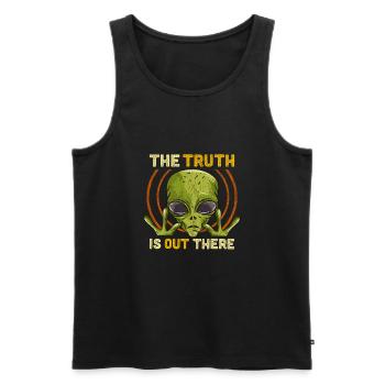 The Truth Is Out There Martian Alien Gift - Men's Premium Organic Tank Top - black - Front - AI Model Male 178 light (178cm)