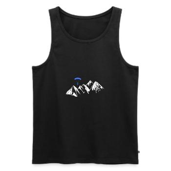 Paragleiten Gleitschirm - Männer Premium Bio Tank Top - Schwarz - Vorne - AI Model Male 178 light (178cm)