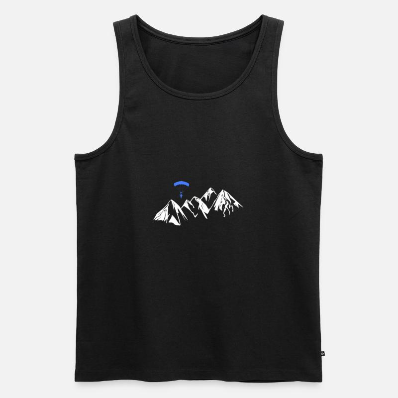 Paragleiten Gleitschirm - Männer Premium Bio Tank Top - Schwarz