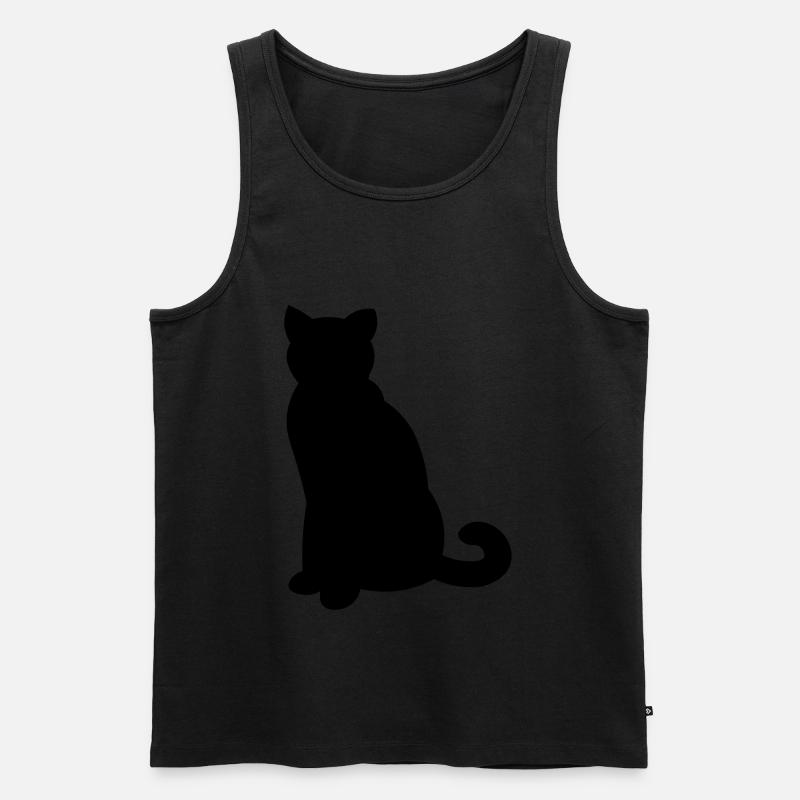 Chat noir simple - chat noir simple - Débardeur bio Premium Homme - noir
