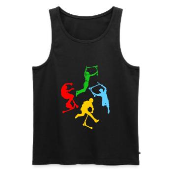 Freestyle-Roller - Männer Premium Bio Tank Top - Schwarz - Vorne - AI Model Male 178 light (178cm)