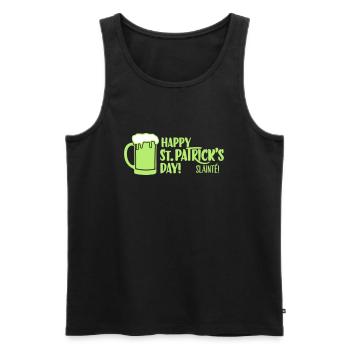 Happy St. Patrick's Day - Men's Premium Organic Tank Top - black - Front - AI Model Male 178 light (178cm)