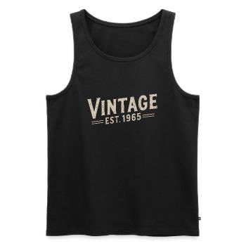 Vintage Est. 1965 - Männer Premium Bio Tank Top - Schwarz - Vorne - Michal (187cm)