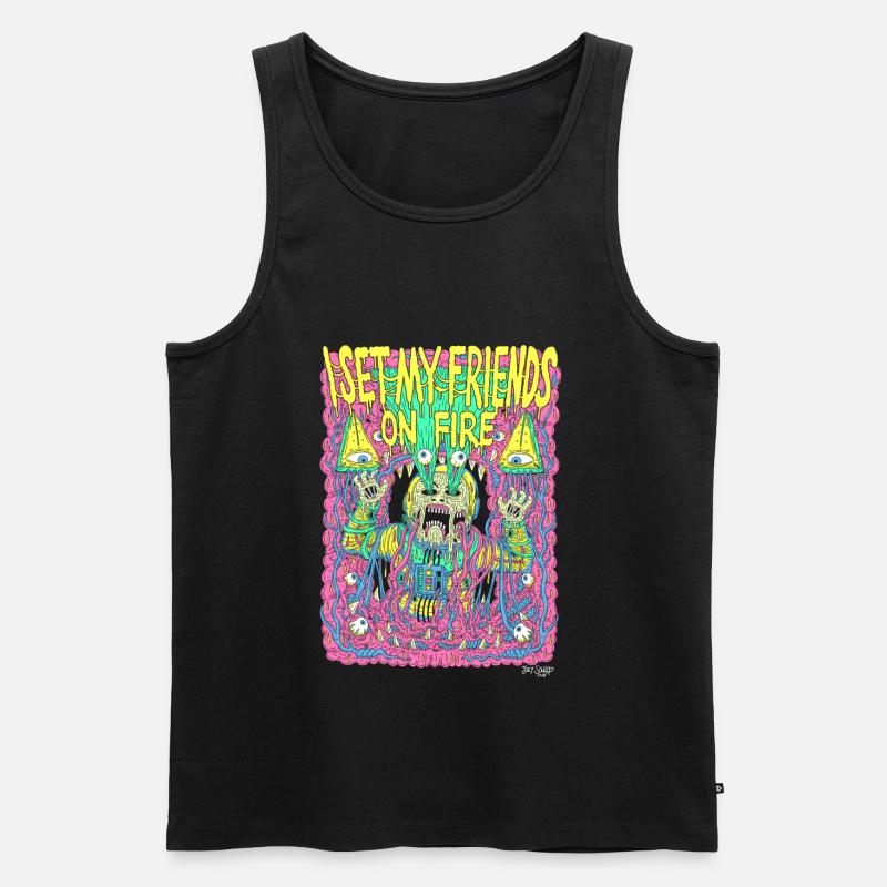 FriendsOnFire - Männer Premium Bio Tank Top - Schwarz