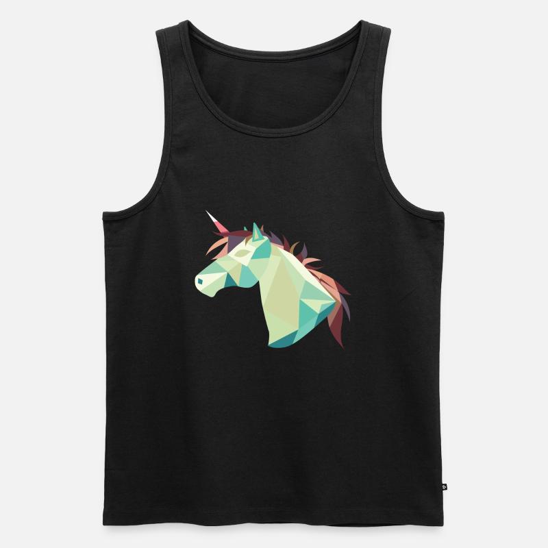 Pferd - Männer Premium Bio Tank Top - Schwarz
