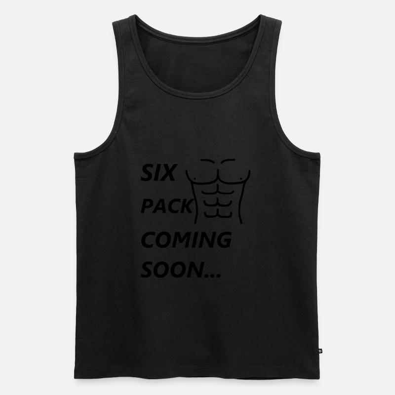 Sixpack coming soon - Männer Premium Bio Tank Top - Schwarz