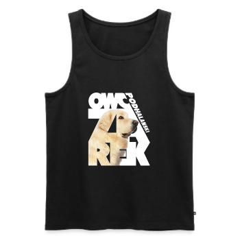 Owczarek Podhalanski I - Männer Premium Bio Tank Top - Schwarz - Vorne - Michal (187cm)