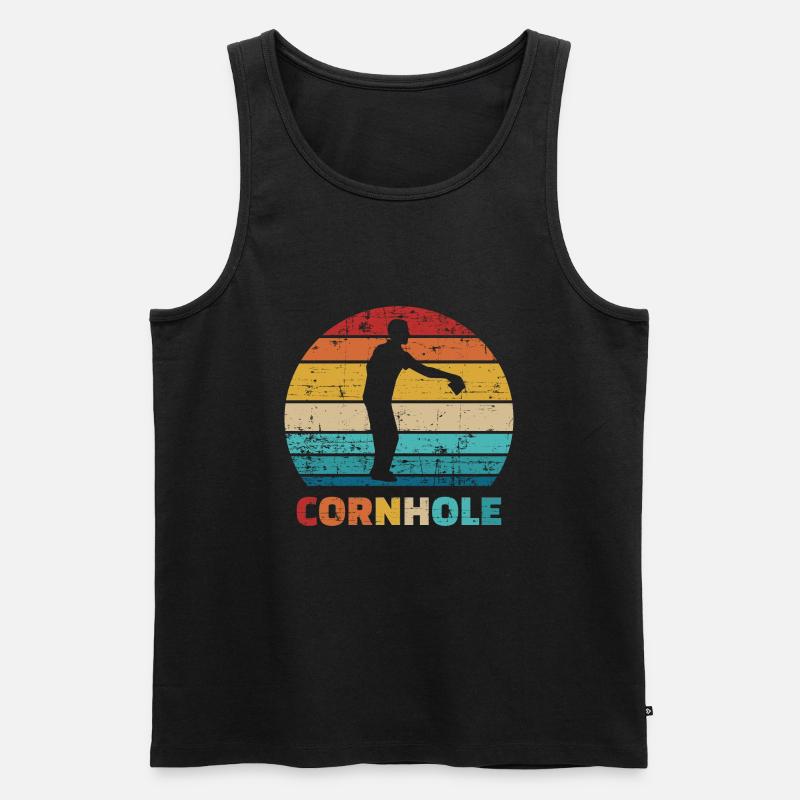 Cornhole - Männer Premium Bio Tank Top - Schwarz