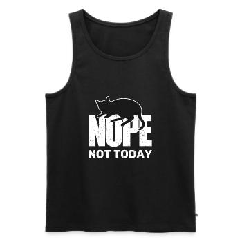 Cat is chilling no, not today - Men's Premium Organic Tank Top - black - Front - Michal (187cm)