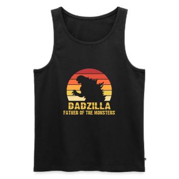 Dadzilla Meilleur papa cool mon père monstre drôle - Débardeur bio Premium Homme - noir - Devant - Michal (187cm)