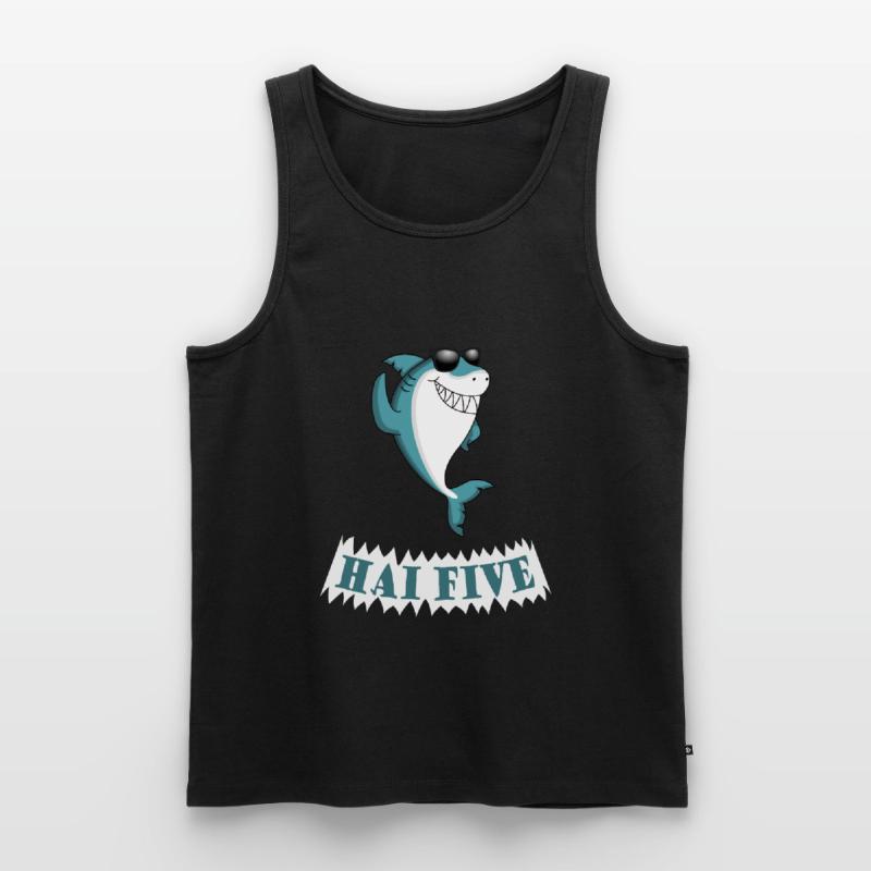Haifisch High Five oder in dem Fall: HAI FIVE! Männer Premium Bio Tank Top
