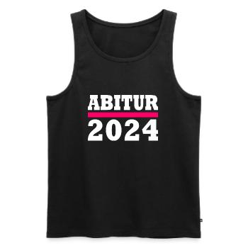 Abitur 2024 - Männer Premium Bio Tank Top - Schwarz - Vorne - Michal (187cm)