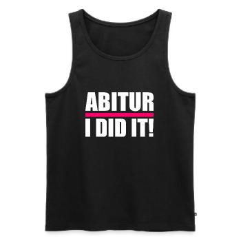 Abitur - Männer Premium Bio Tank Top - Schwarz - Vorne - Michal (187cm)