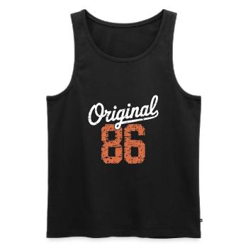 Original 86 - 39 ans Anniversaire - Débardeur bio Premium Homme - noir - Devant - AI Model Male 178 light (178cm)