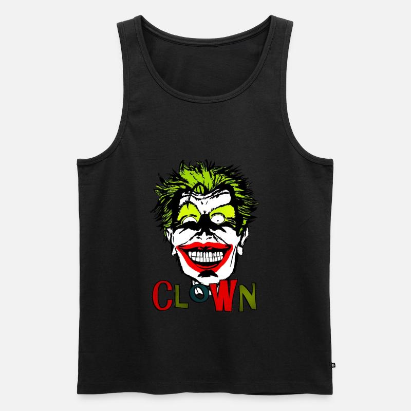 clown - Männer Premium Bio Tank Top - Schwarz