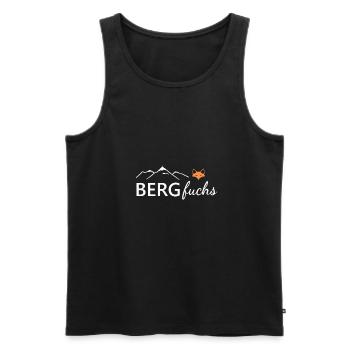 Mountain fox - Men's Premium Organic Tank Top - black - Front - Michal (187cm)