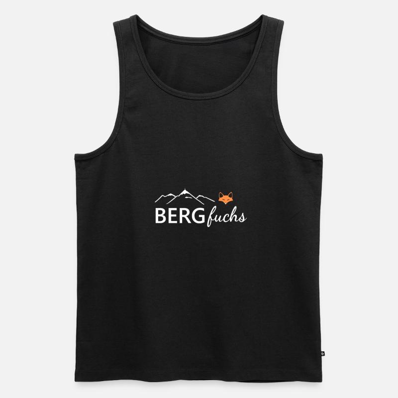 Bergfuchs - Männer Premium Bio Tank Top - Schwarz