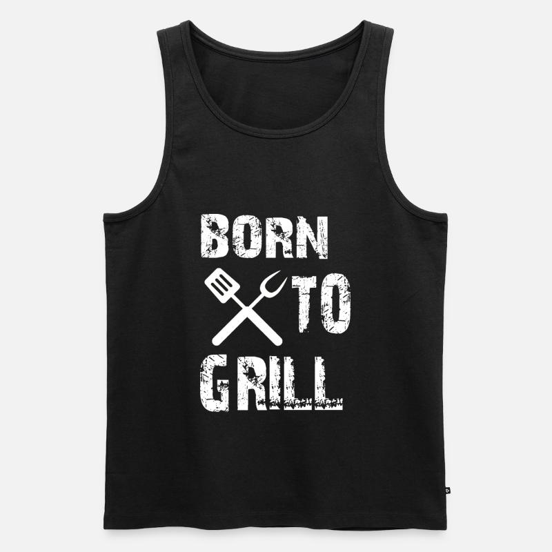 Grillen - Männer Premium Bio Tank Top - Schwarz