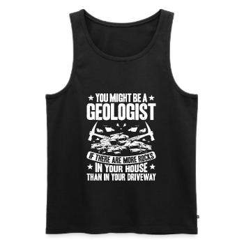Geologie Geologe Geologist Geology Geologin - Men's Premium Organic Tank Top - black - Front - Michal (187cm)